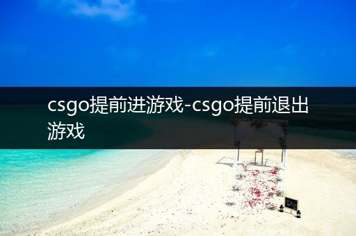 csgo提前进游戏-csgo提前退出游戏