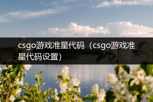 csgo游戏准星代码（csgo游戏准星代码设置）