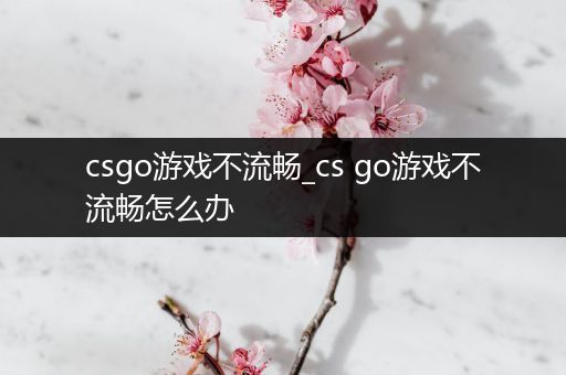 csgo游戏不流畅_cs go游戏不流畅怎么办