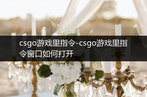 csgo游戏里指令-csgo游戏里指令窗口如何打开