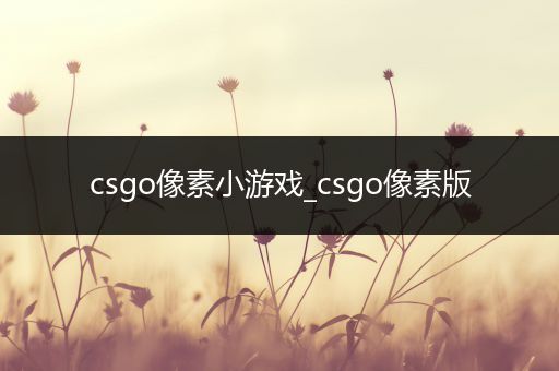 csgo像素小游戏_csgo像素版