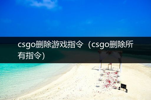 csgo删除游戏指令（csgo删除所有指令）