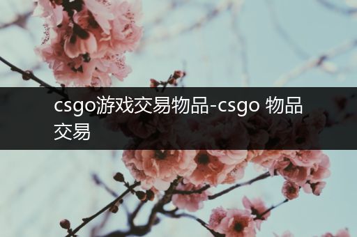 csgo游戏交易物品-csgo 物品交易