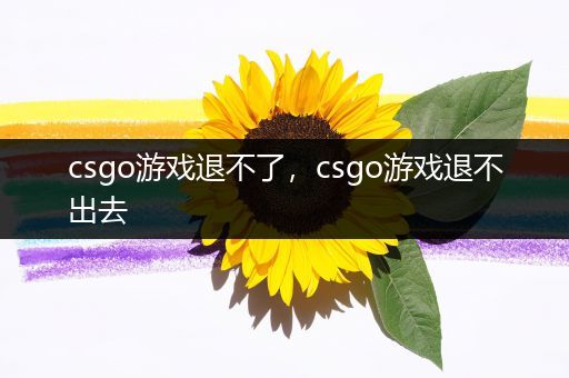 csgo游戏退不了，csgo游戏退不出去