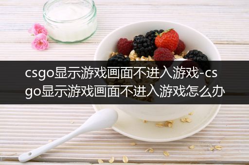 csgo显示游戏画面不进入游戏-csgo显示游戏画面不进入游戏怎么办