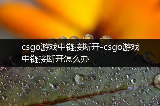 csgo游戏中链接断开-csgo游戏中链接断开怎么办