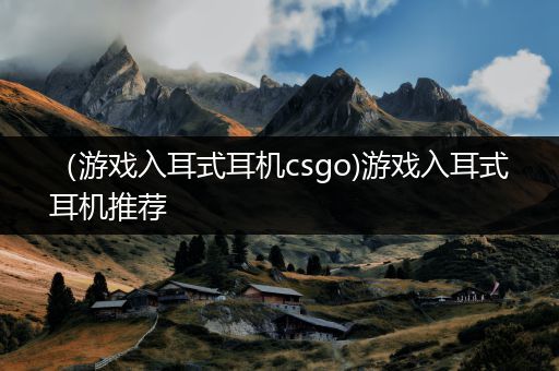 （游戏入耳式耳机csgo)游戏入耳式耳机推荐