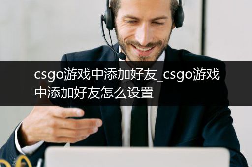 csgo游戏中添加好友_csgo游戏中添加好友怎么设置