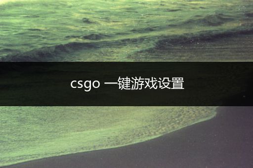 csgo 一键游戏设置