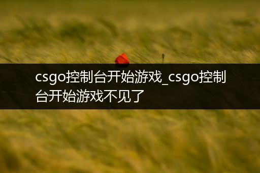 csgo控制台开始游戏_csgo控制台开始游戏不见了
