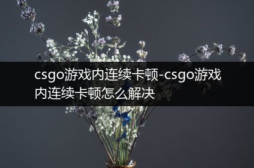 csgo游戏内连续卡顿-csgo游戏内连续卡顿怎么解决