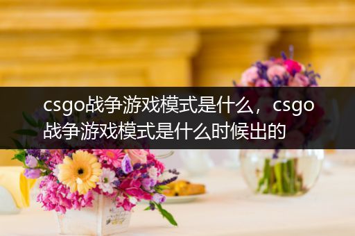 csgo战争游戏模式是什么，csgo战争游戏模式是什么时候出的
