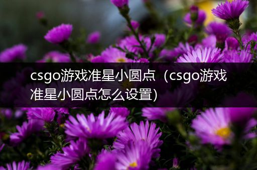 csgo游戏准星小圆点（csgo游戏准星小圆点怎么设置）