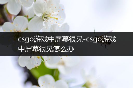 csgo游戏中屏幕很晃-csgo游戏中屏幕很晃怎么办