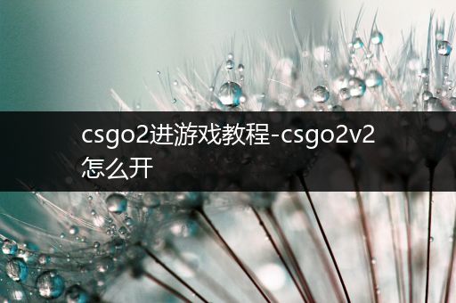 csgo2进游戏教程-csgo2v2怎么开
