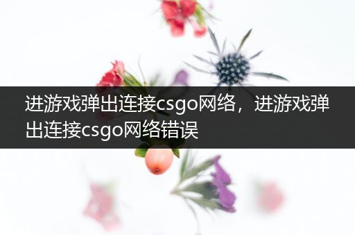 进游戏弹出连接csgo网络，进游戏弹出连接csgo网络错误