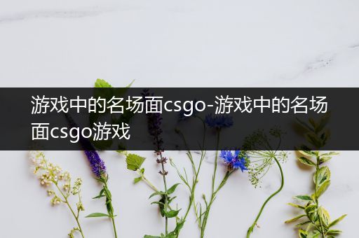 游戏中的名场面csgo-游戏中的名场面csgo游戏