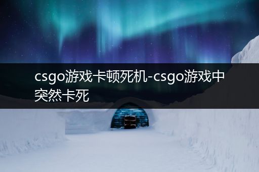 csgo游戏卡顿死机-csgo游戏中突然卡死
