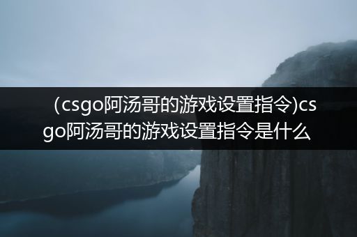 （csgo阿汤哥的游戏设置指令)csgo阿汤哥的游戏设置指令是什么