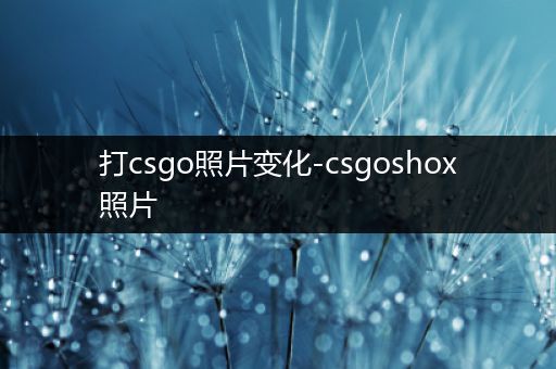 打csgo照片变化-csgoshox照片