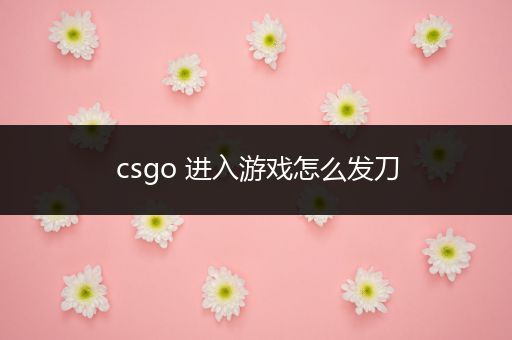 csgo 进入游戏怎么发刀
