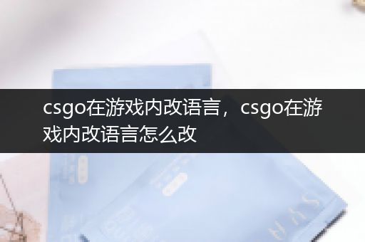 csgo在游戏内改语言，csgo在游戏内改语言怎么改