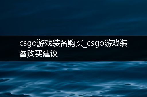 csgo游戏装备购买_csgo游戏装备购买建议