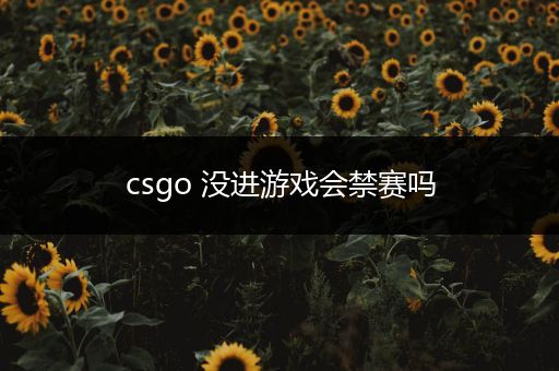 csgo 没进游戏会禁赛吗