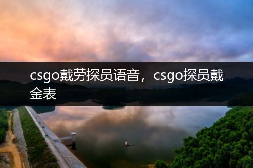 csgo戴劳探员语音，csgo探员戴金表