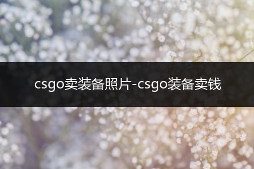 csgo卖装备照片-csgo装备卖钱