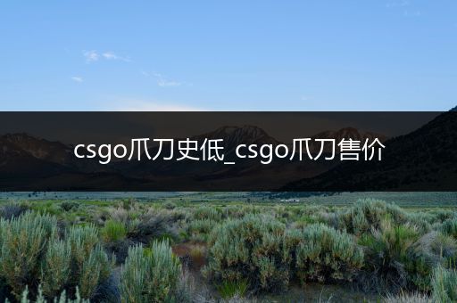 csgo爪刀史低_csgo爪刀售价