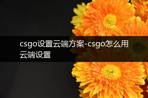csgo设置云端方案-csgo怎么用云端设置