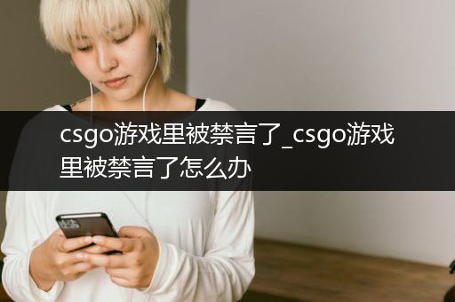 csgo游戏里被禁言了_csgo游戏里被禁言了怎么办
