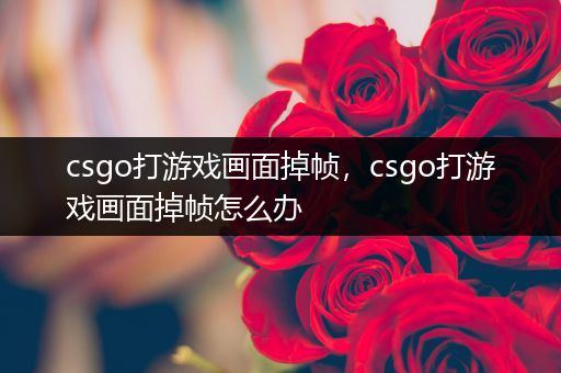 csgo打游戏画面掉帧，csgo打游戏画面掉帧怎么办