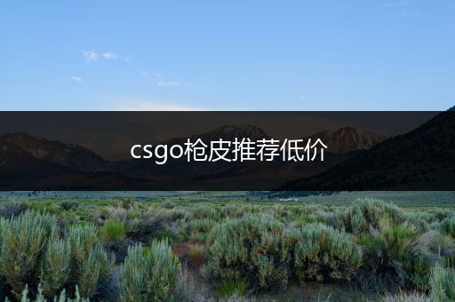 csgo枪皮推荐低价