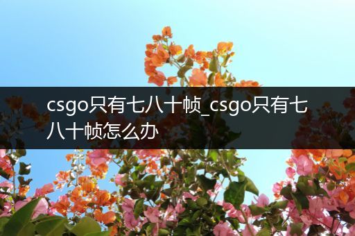 csgo只有七八十帧_csgo只有七八十帧怎么办