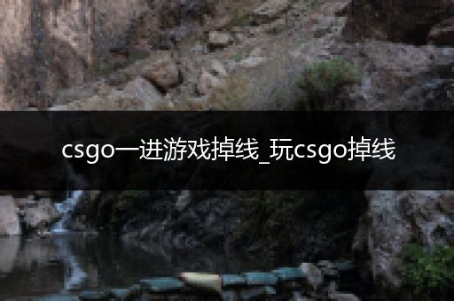 csgo一进游戏掉线_玩csgo掉线